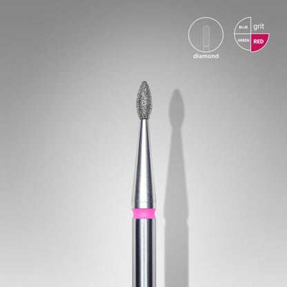 Staleks Diamond Frees Bit Drop Red 1.6mm (Manicure Pedicure) (FA40R016/4K)