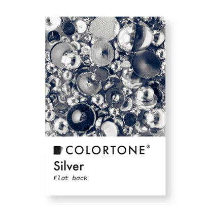 Colortone Flatback-Perlen Silber