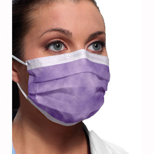 Mondmasker 3 Laags Paars 50 Pack (type IIR)