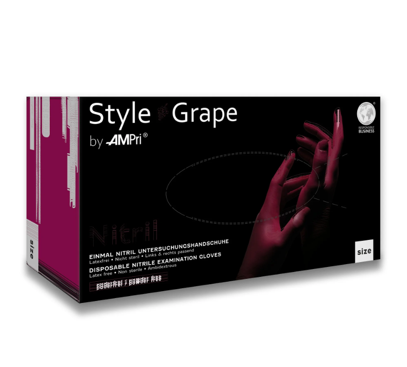Ampri Nitril Handschoenen Bordeaux 100 Stuks