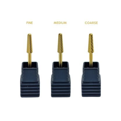 Shape It Up Carbide Frees Bit Smalle Afgeronde Kegel Fijn Gold Series (Manicure Pedicure)