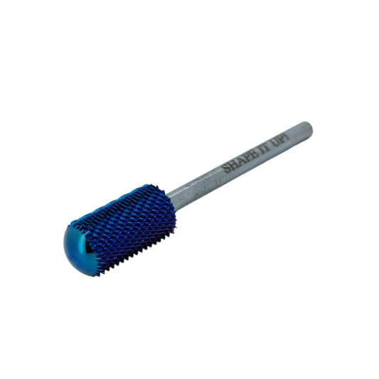 Shape It Up Carbide Safety Frees Bit Cilinder Gladde Top Fijn Blauw (Manicure Pedicure)
