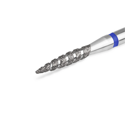 Shape It Up High Performance Groove Diamond Frees Bit Flame Medium Blauw (Manicure Pedicure)