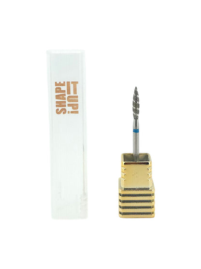 Shape It Up High Performance Groove Diamond Frees Bit Lange Flame Medium Blauw (Manicure Pedicure)