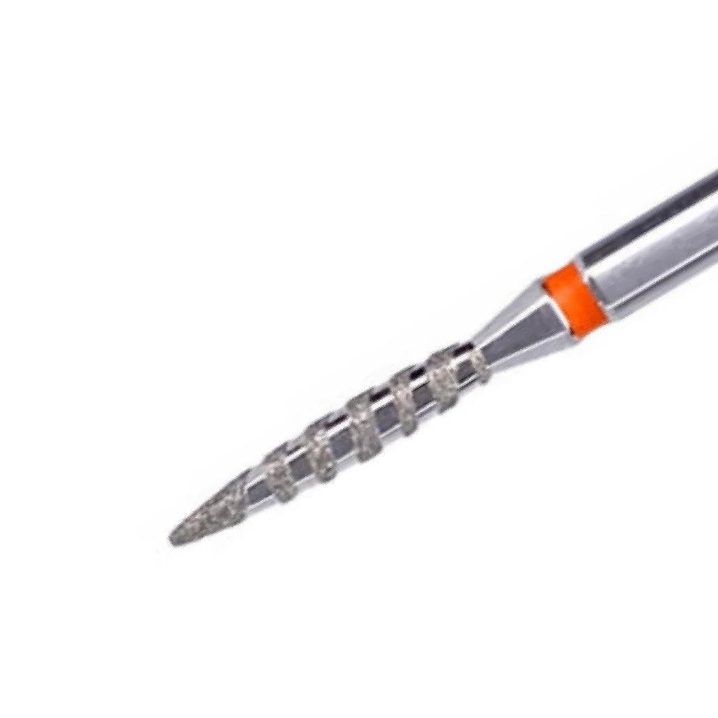 Shape It Up High Performance Groove Diamond Frees Bit Smalle Flame Fijn Rood (Manicure Pedicure)