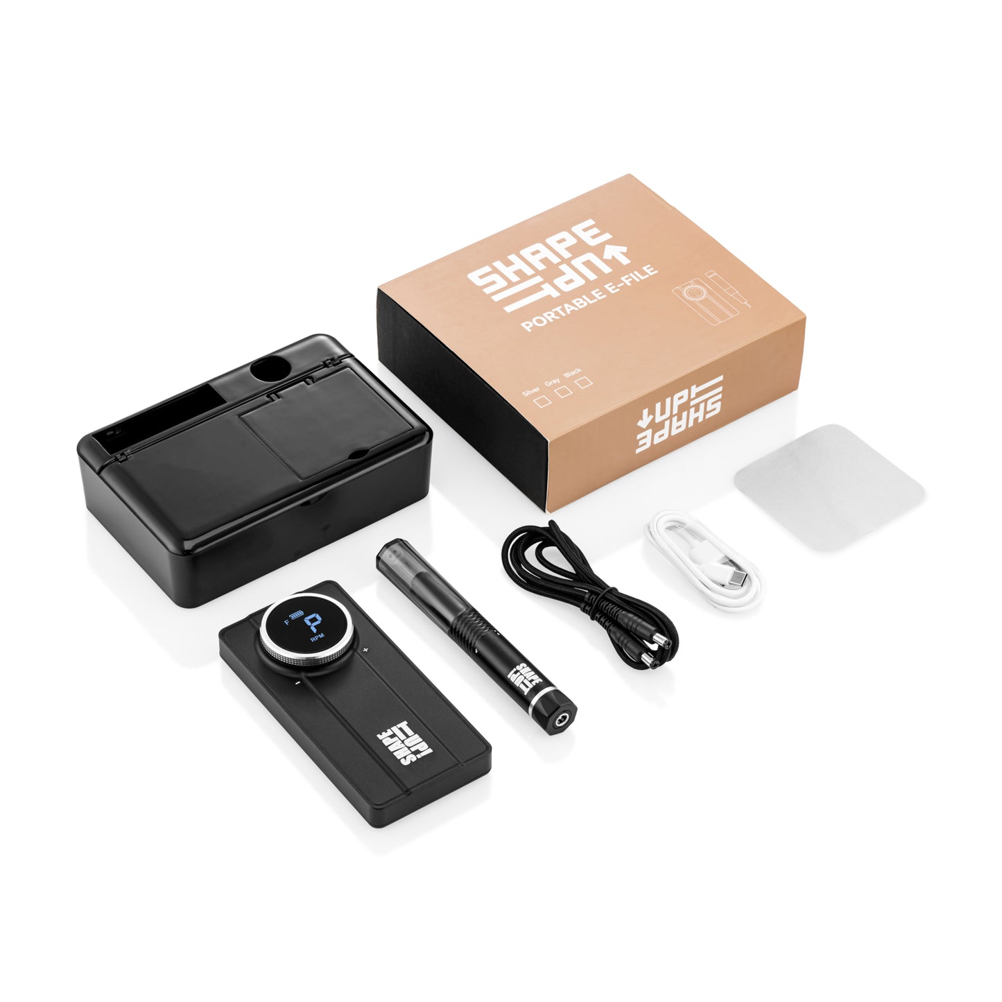 Shape It Up Portable E-File Black