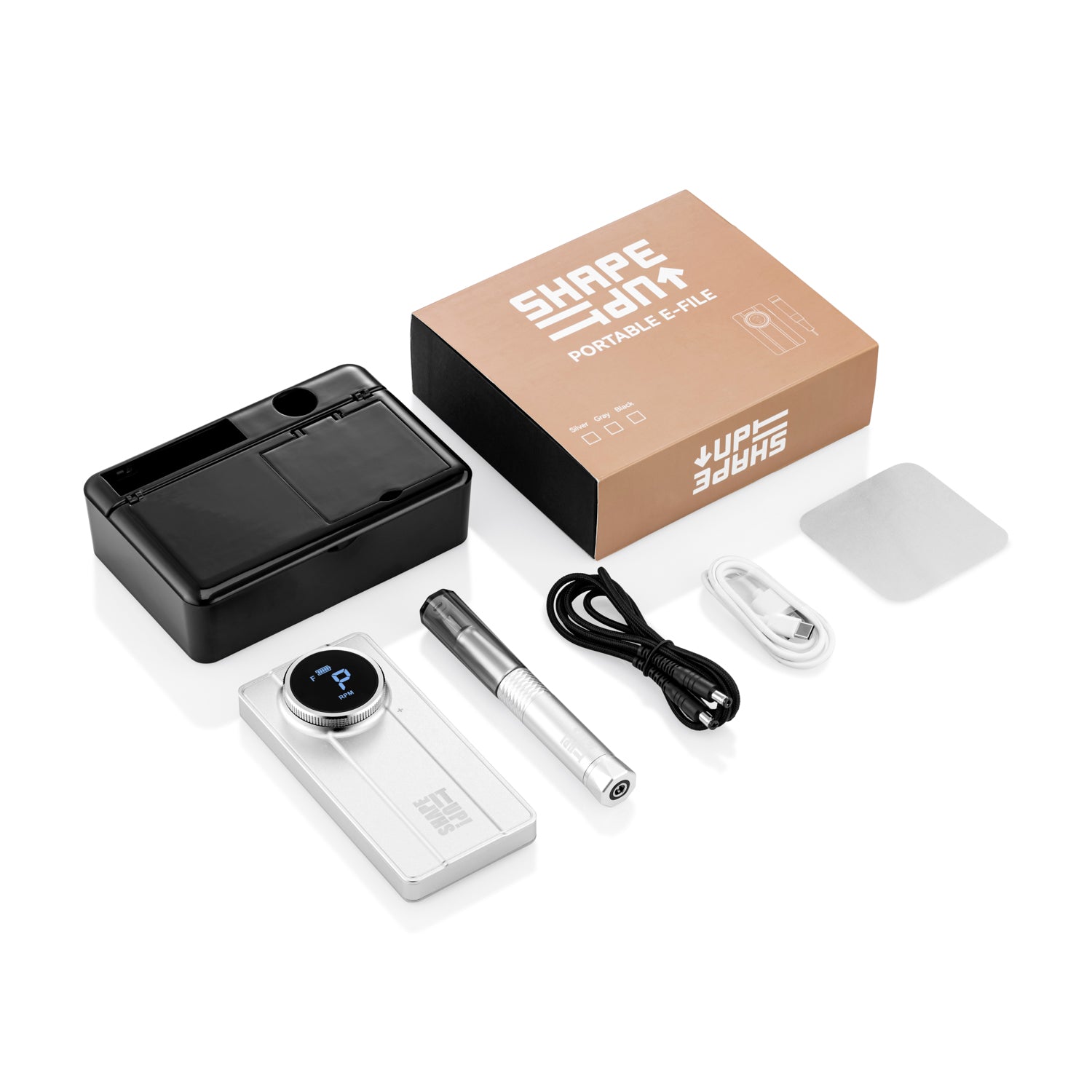 Shape It Up Portable E-File Silver – JK Beautyshop
