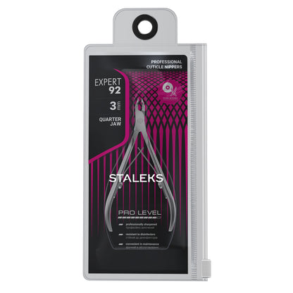 Staleks Professionele Nagelriemtang Expert 92 3 mm Quarter Jaw (NE-92-3)