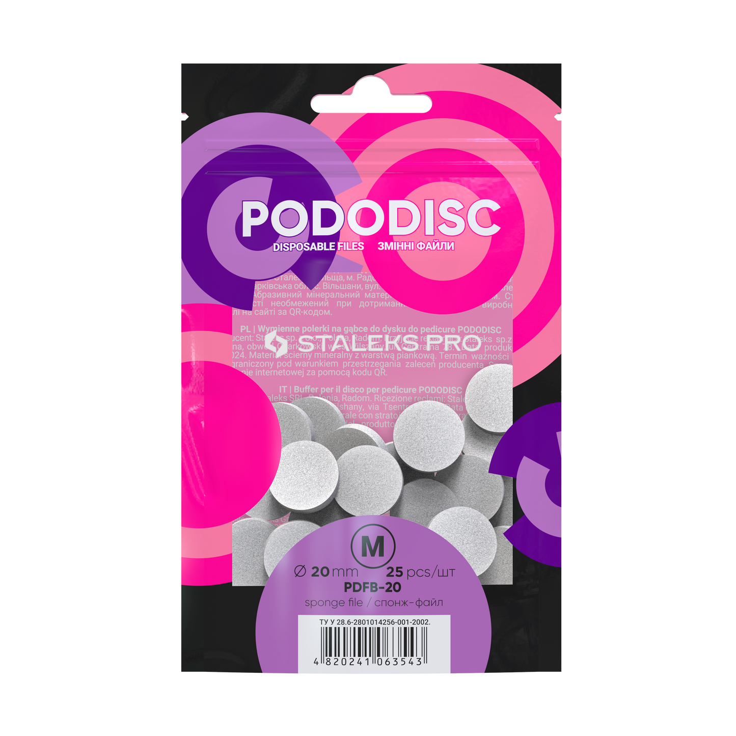 Staleks File Sponges Refill Pads For Pododisc (PDFB-serie)