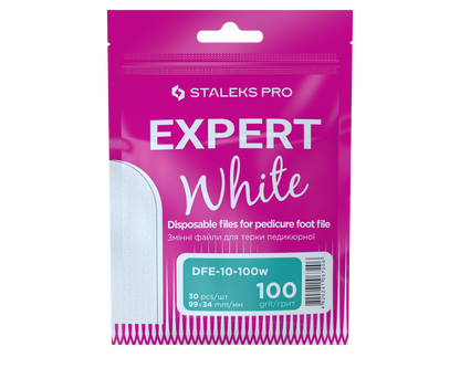 Staleks Pro Expert 10 Refill Pads Pedicure Foot File White 30 Pcs (DFE-10 series)