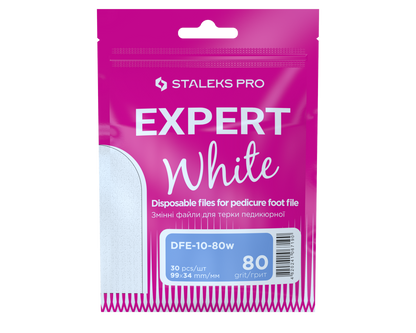 Staleks Pro Expert 10 Refill Pads Pedicure Foot File White 30 Pcs (DFE-10 series)