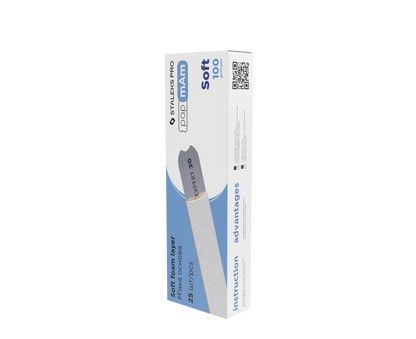 Staleks Pro Expert 20 PapmAm Gerade Feile Soft Base Weiß 25 Stück (DFCE-20-Serie)