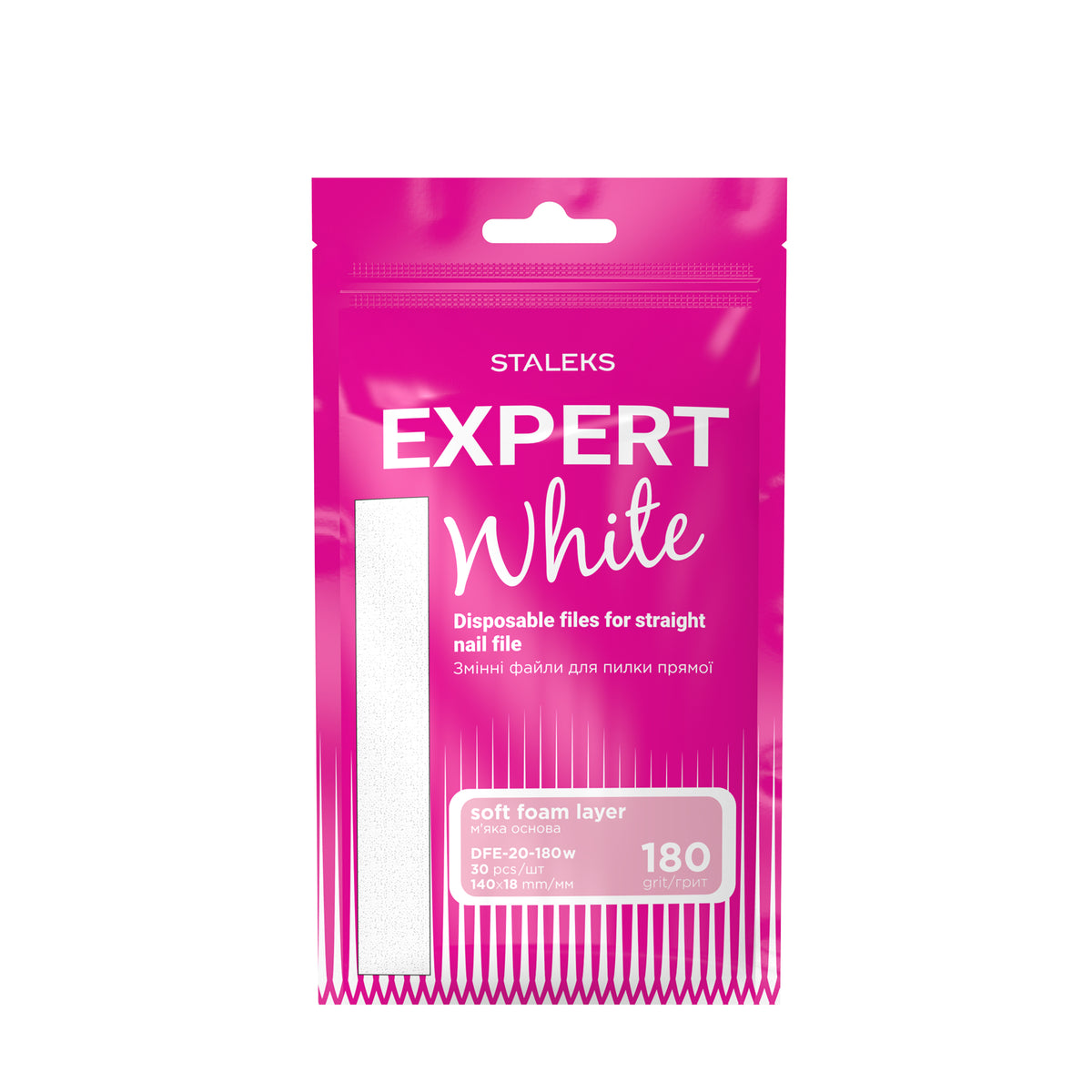 Staleks Pro Expert 20 Vervangbare Vijlen Recht Met Foam 30 Stuks (DFE-20-serie)