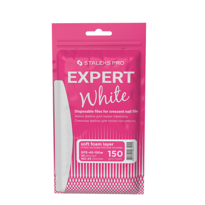 Staleks Pro Expert 40 Witte Vervangbare Vijlen Halve Maan Met Foam Wit 30 Stuks (DFE-40-serie)