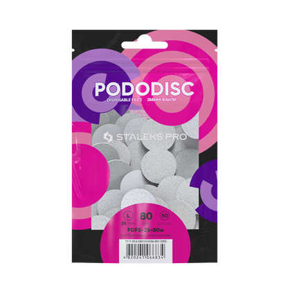 Staleks Soft Base Refill Pads For Pododisc L White (50 pc) (PDFS-25 Series)