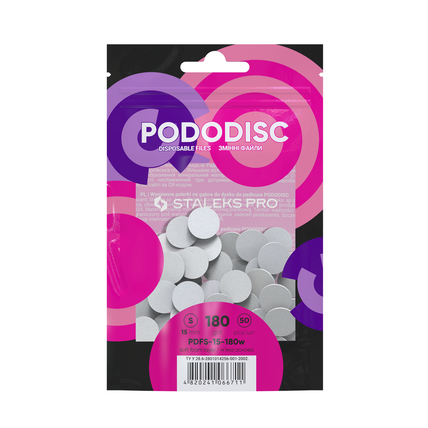 Staleks Soft Base Nachfüllpads für Pododisc S Weiß (50 Stk.) (PDFS-15-Serie)