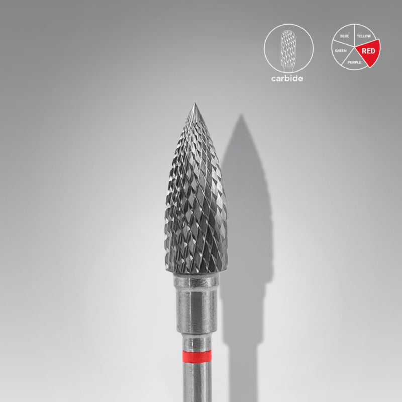 Staleks Carbide Nagel Freesbit Flame Red 5.0mm (FT10R050/13.5)