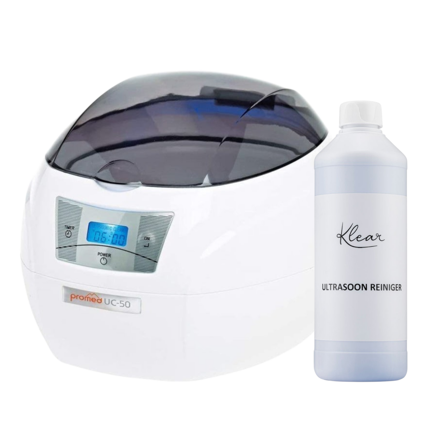 Promed Ultrasoon + Klear Ultrasoon Reiniger 500 ml